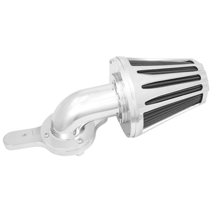 Cone Filter Elbow Air Cleaner Chrome Fit For Harley M8 Touring Street Glide 2017-UP | HCmotorku