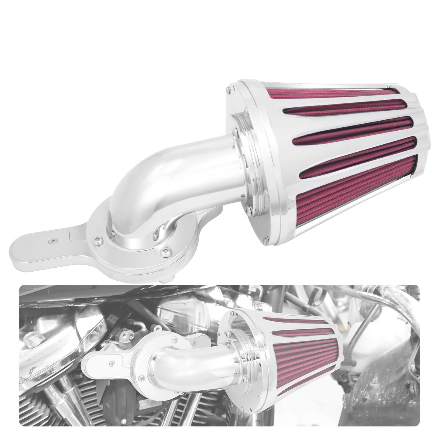 CNC Sucker Air Filter Cleaner Fit For Harley Touring Glide Trike Softail 2017-2022 | HCmotorku