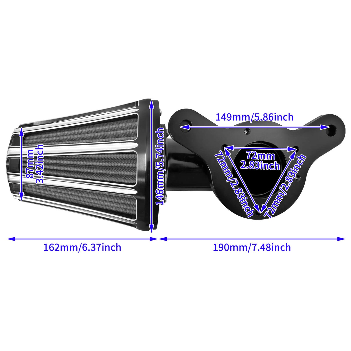 CNC Air Cleaner Intake System Kit for Harley Dyna Softail Touring Trike | HCmotorku