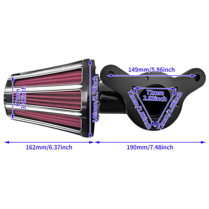 CNC Air Cleaner Intake System Kit Fit Harley Dyna Softail Touring Trike | HCmotorku