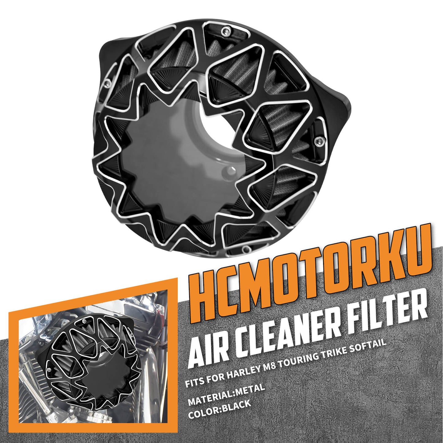 Intersect Air Cleaner Filter For Harley Touring Road King Electra Glide 2017-2023 | HCmotorku