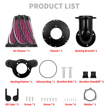 Sucker Air Intake Cleaner Kit Fit Harley Sportster 883 1200 48 72 2004-UP | HCmotorku