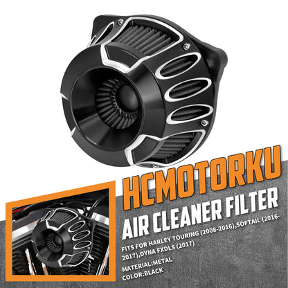 Hollow Air Cleaner Filter Gray Intake For Harley Dyna FXDLS 2017 Touring 2008-2016 | HCmotorku