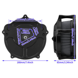Air Cleaner Intake Filter Black Fit For Harley Sportster Iron 883 1200 48 72 2004-UP | HCmotorku