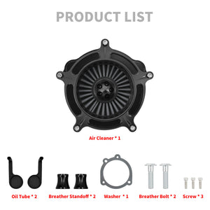 Air Cleaner Intake Filter Black Fit For Harley Sportster Iron 883 1200 48 72 2004-UP | HCmotorku