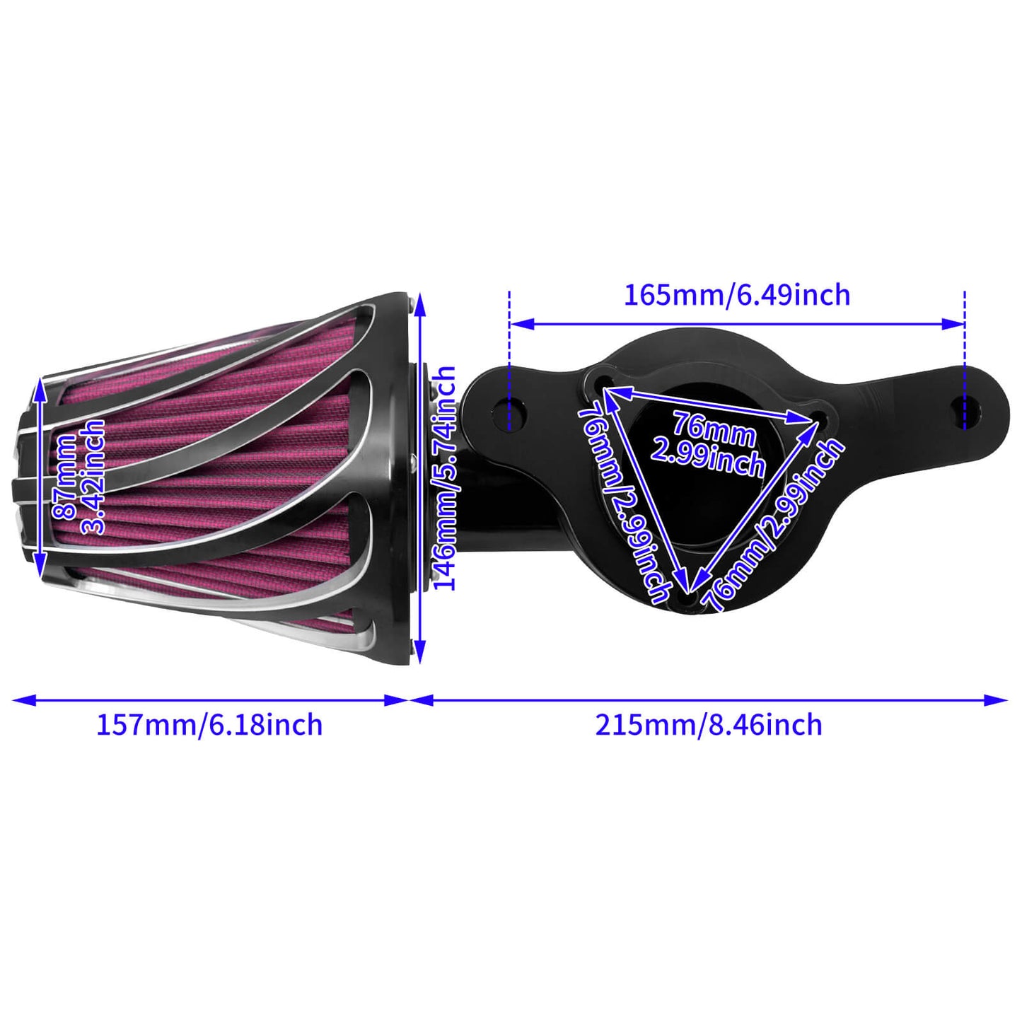Mushroom Air Cleaner Intake Filter Black Fit For Harley M8 Touring Softail Trike | HCmotorku