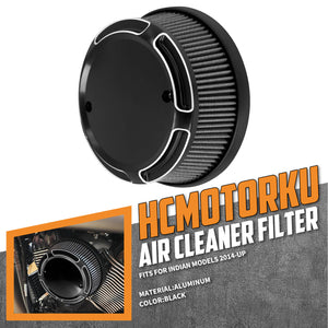 CNC Cut Air Cleaner Intake Filter Fit For Indian 2021 Springfield 2014-UP Chieftain | HCmotorku