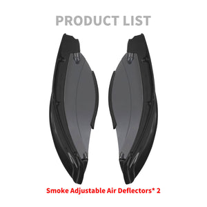 Adjustable Side Wing Air Deflectors Fairing Smoke Fit For Harley Touring FLH 2014-UP | HCmotorku