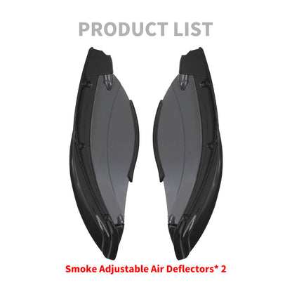 Adjustable Side Wing Air Deflectors Fairing Smoke Fit For Harley Touring FLH 2014-UP | HCmotorku