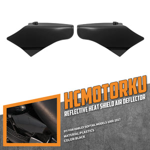 Air Deflectors Black Saddle Heat Shield Kit Fits For Harley Softail 2000-2017 | HCmotorku