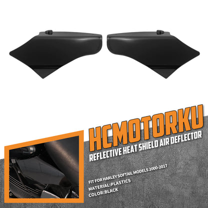 Air Deflectors Black Saddle Heat Shield Kit Fits For Harley Softail 2000-2017 | HCmotorku