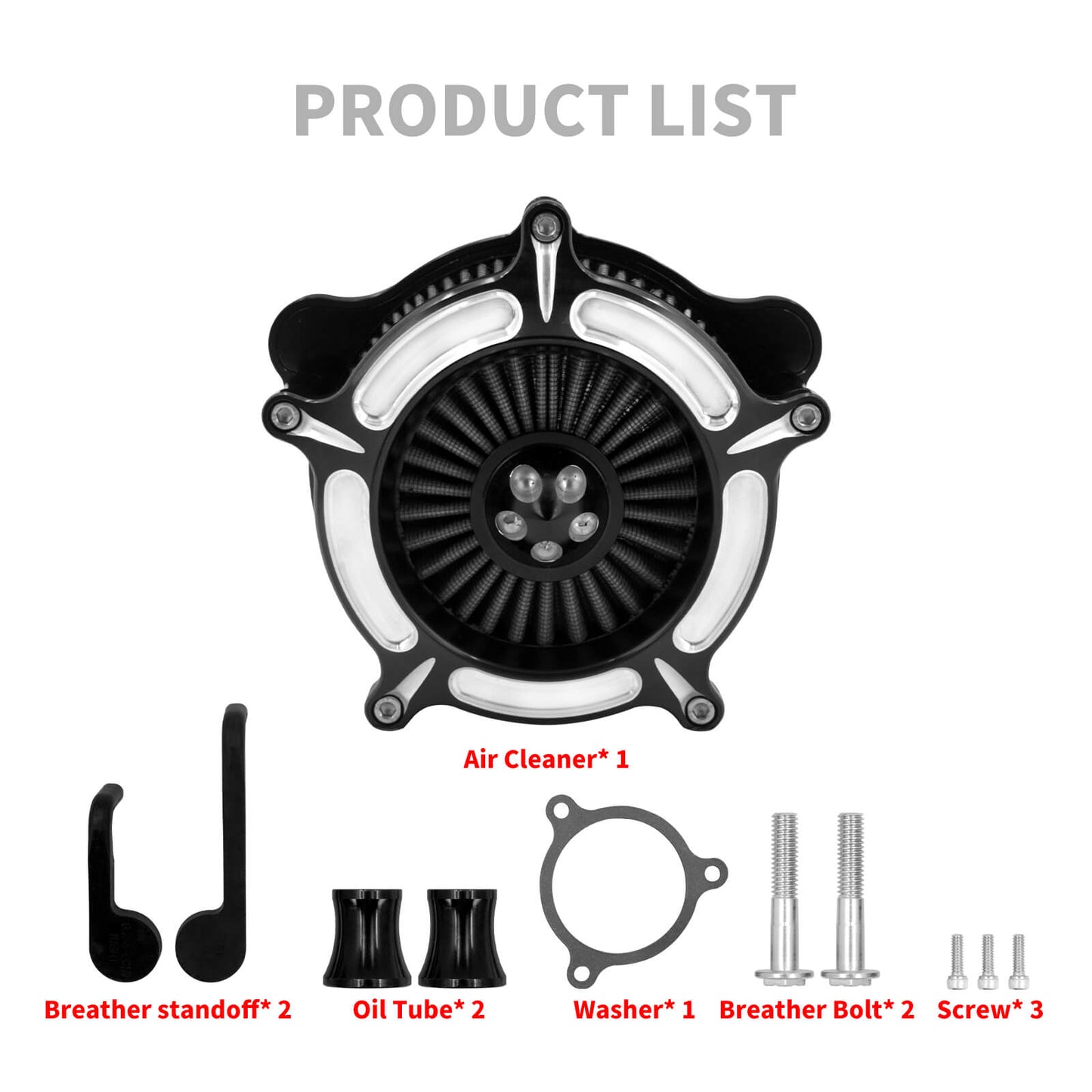 Air Cleaner Grey Intake Filter Fit For Harley M8 Touring Trike Softail 2018-2024 | HCmotorku