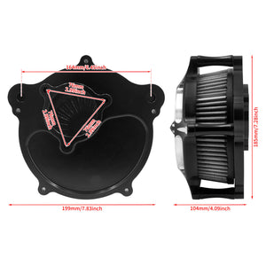 Air Cleaner Grey Intake Filter Fit For Harley M8 Touring Trike Softail 2018-2024 | HCmotorku