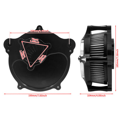 Air Cleaner Grey Intake Filter Fit For Harley M8 Touring Trike Softail 2018-2024 | HCmotorku