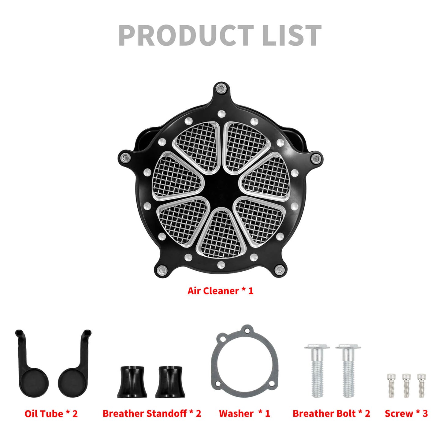 Cut Air Cleaner Intake Filter Fit For Harley Sportster Iron 883 1200 2004-2022 | HCmotorku