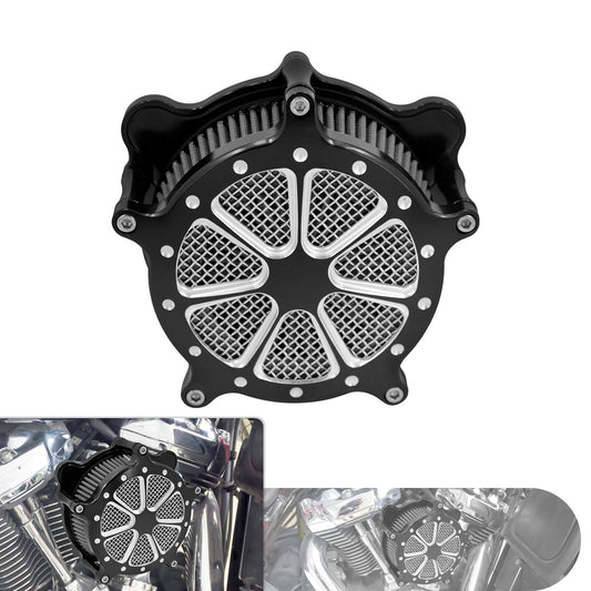 Dots Cut Spike Air Cleaner Intake Filter Fit For Dyna Softail Touring 2000-2007 | HCmotorku