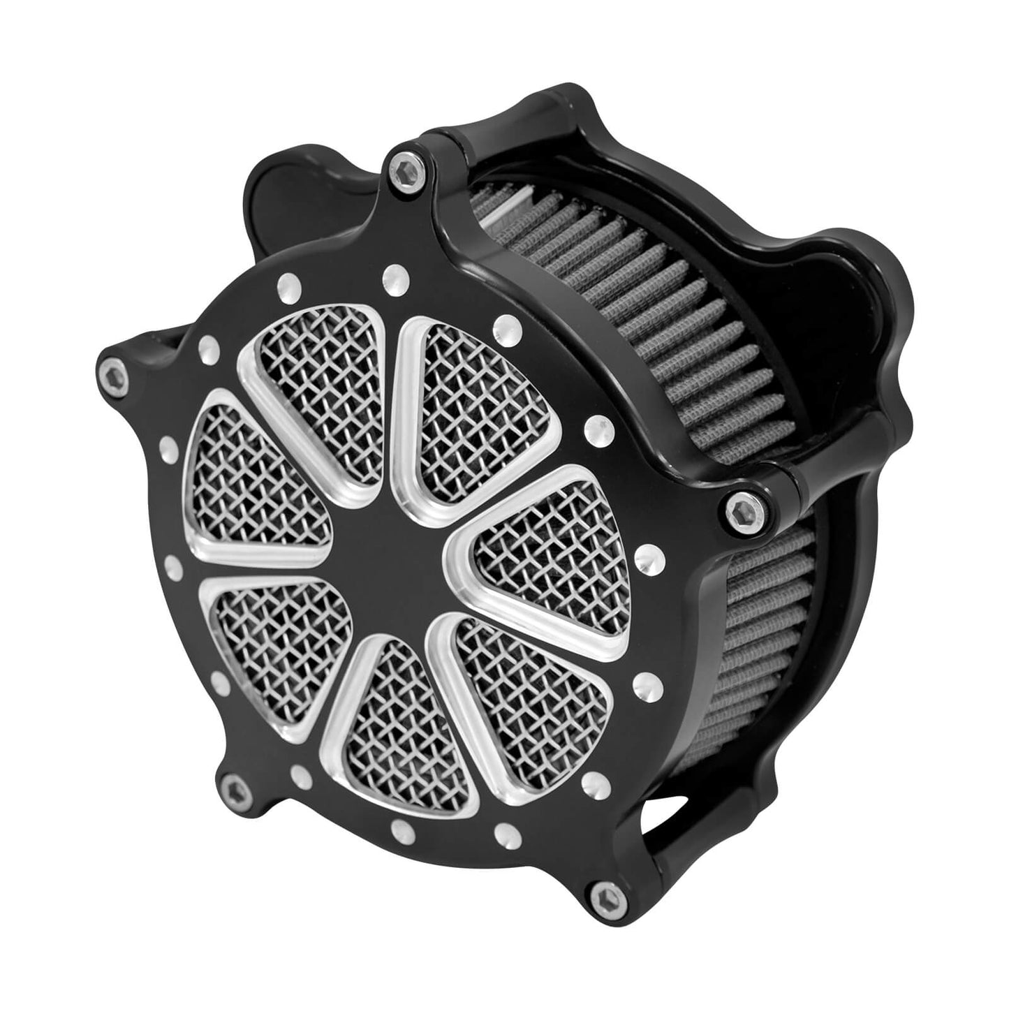 Dots Cut Spike Air Cleaner Intake Filter Fit For Dyna Softail Touring 2000-2007 | HCmotorku