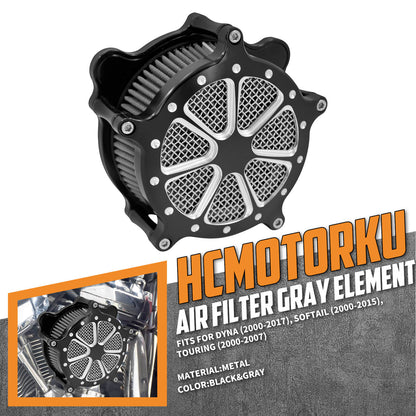 Dots Cut Spike Air Cleaner Intake Filter Fit For Dyna Softail Touring 2000-2007 | HCmotorku