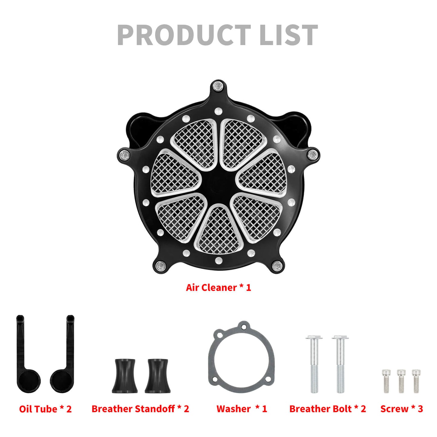 Dots Cut Spike Air Cleaner Intake Filter Fit For Dyna Softail Touring 2000-2007 | HCmotorku