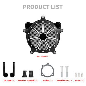 Dots Cut Spike Air Cleaner Intake Filter Fit For Dyna Softail Touring 2000-2007 | HCmotorku