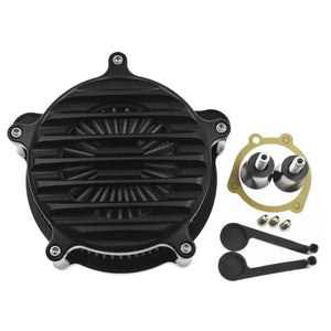 Stripe Air Cleaner Gray Filter Matte Black Fit For Harley Dyna 2000-2017 Softail 2000 | HCmotorku
