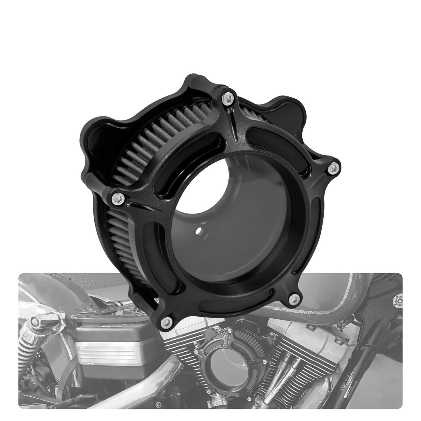 Transparent Air Cleaner Filter Gray Fit For Harley Touring 2008-2016 Softail 2016-2017 | HCmotorku