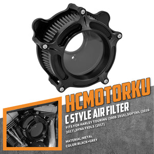 Transparent Air Cleaner Filter Gray Fit For Harley Touring 2008-2016 Softail 2016-2017 | HCmotorku