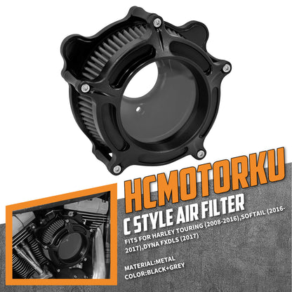 Transparent Air Cleaner Filter Gray Fit For Harley Touring 2008-2016 Softail 2016-2017 | HCmotorku