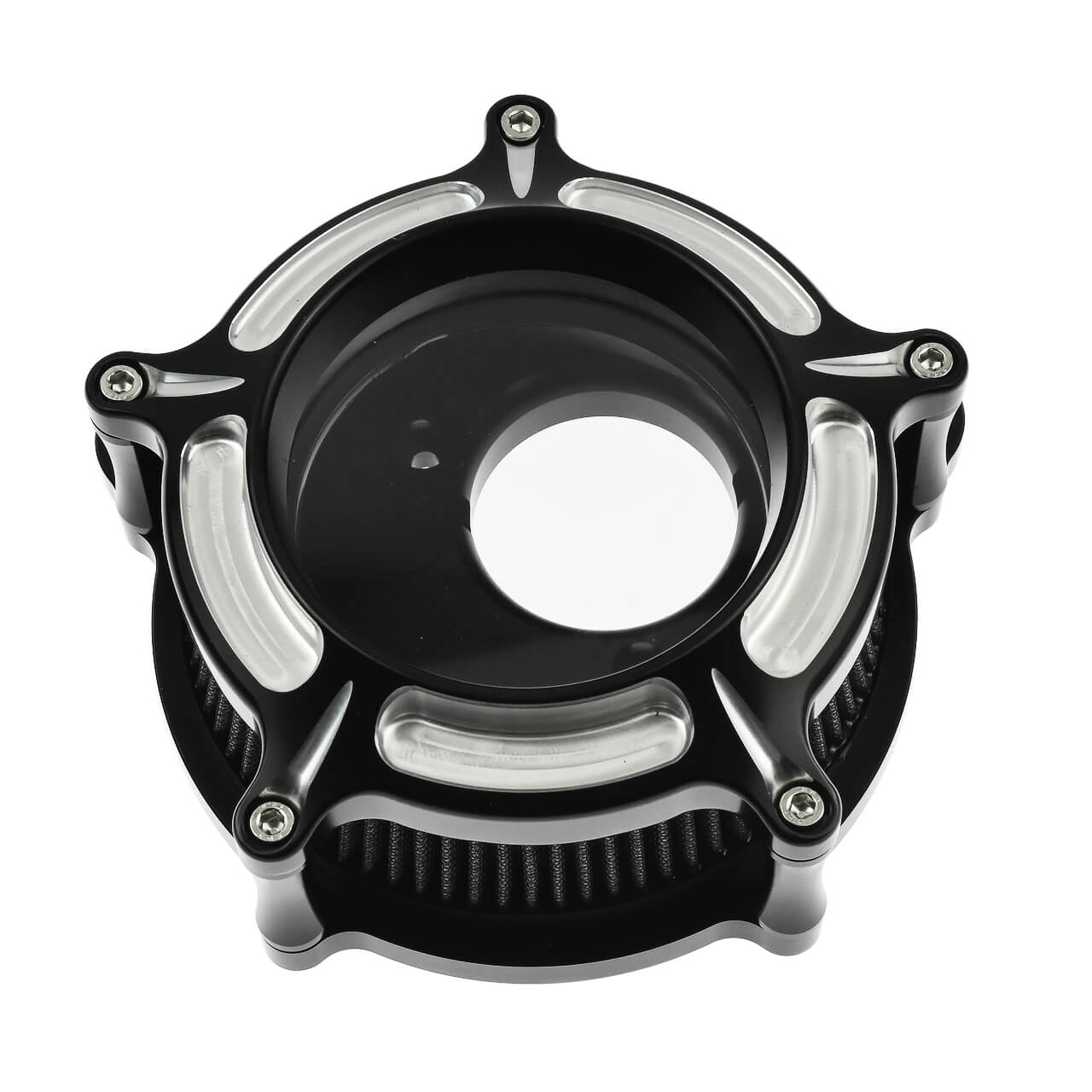 Clarity Air Filter Gray Cleaner Chrome Fit For Harley Touring 2000-2007 Dyna 2000-2017 | HCmotorku