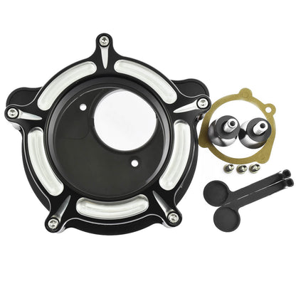Clarity Air Filter Gray Cleaner Chrome Fit For Harley Touring 2000-2007 Dyna 2000-2017 | HCmotorku