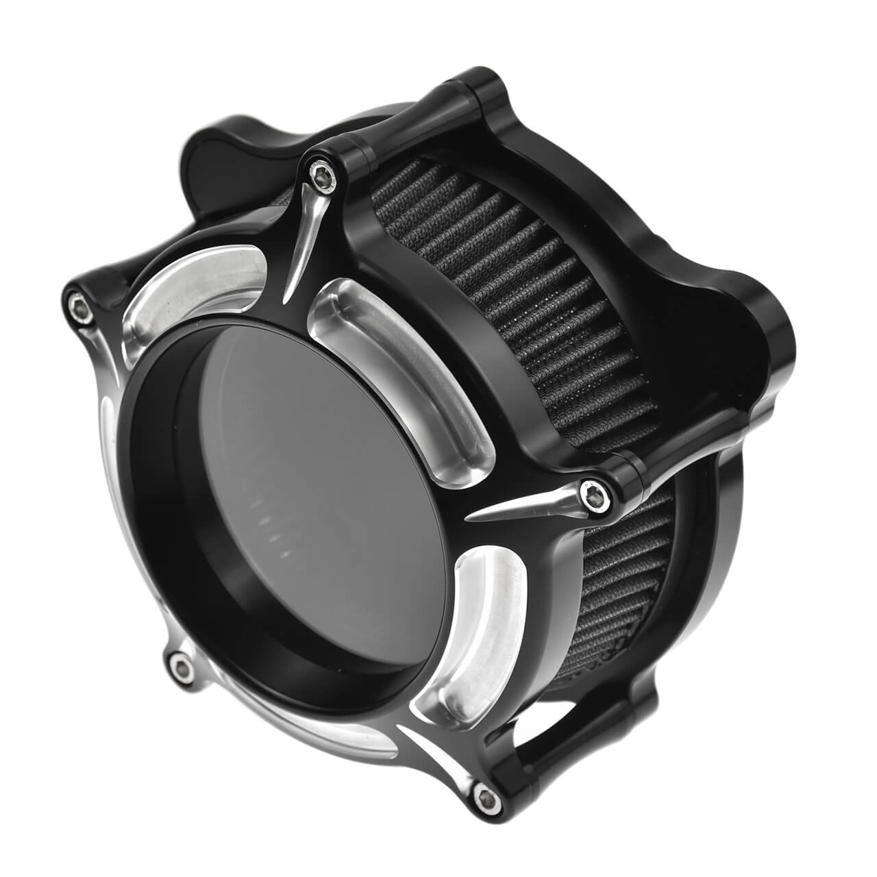 Clarity Air Filter Gray Cleaner Chrome Fit For Harley Touring 2000-2007 Dyna 2000-2017 | HCmotorku
