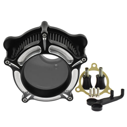 Clarity Air Filter Gray Cleaner Chrome Fit For Harley Touring 2000-2007 Dyna 2000-2017 | HCmotorku