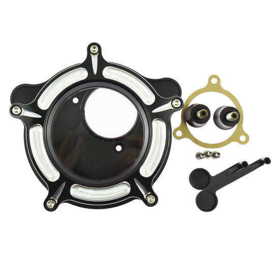 Clarity Air Filter Gray Cleaner Chrome Fit For Harley Touring 2000-2007 Dyna 2000-2017 | HCmotorku