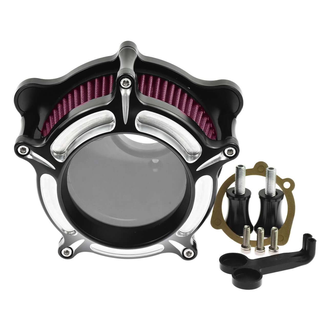 Clarity Air Filter Red Cleaner Chrome Fit For Touring 2000-2007 Softail 2000-2015 Dyna | HCmotorku
