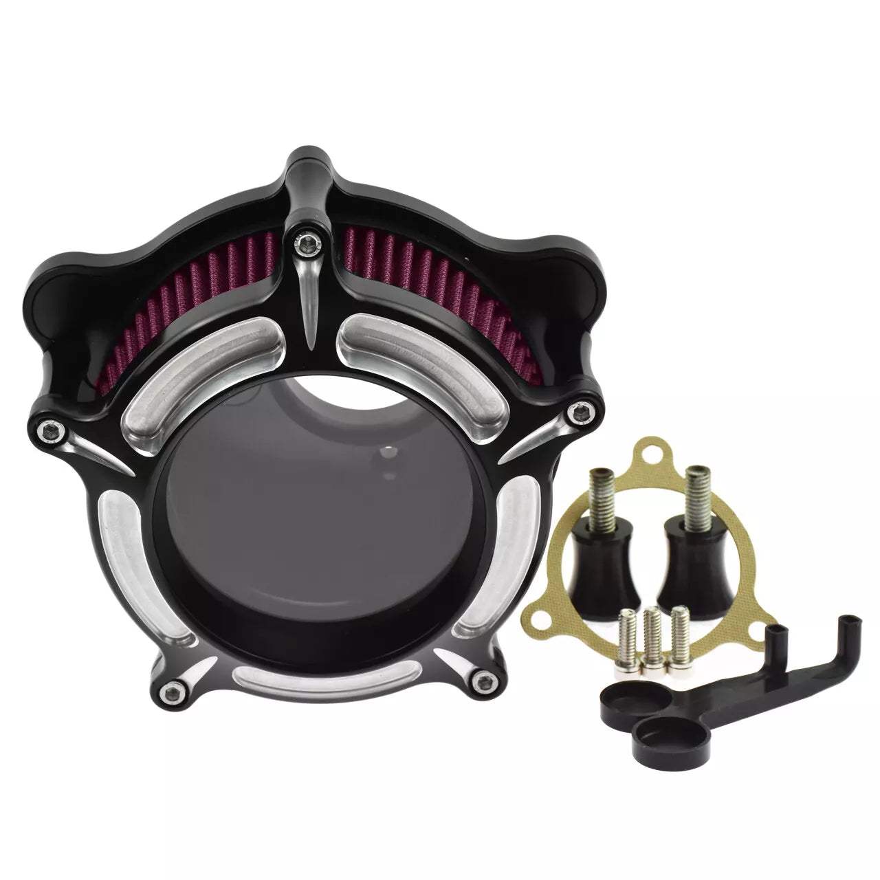 Air Filter Red Air Cleaner See Through Fit For M8 Touring 2017-2023 Softail | HCmotorku