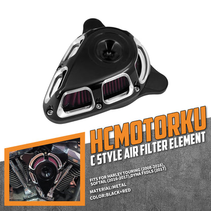 Turnable Air Filter Red Intake Fit For Harley Touring Road Electra Glide 2020-2016 | HCmotorku