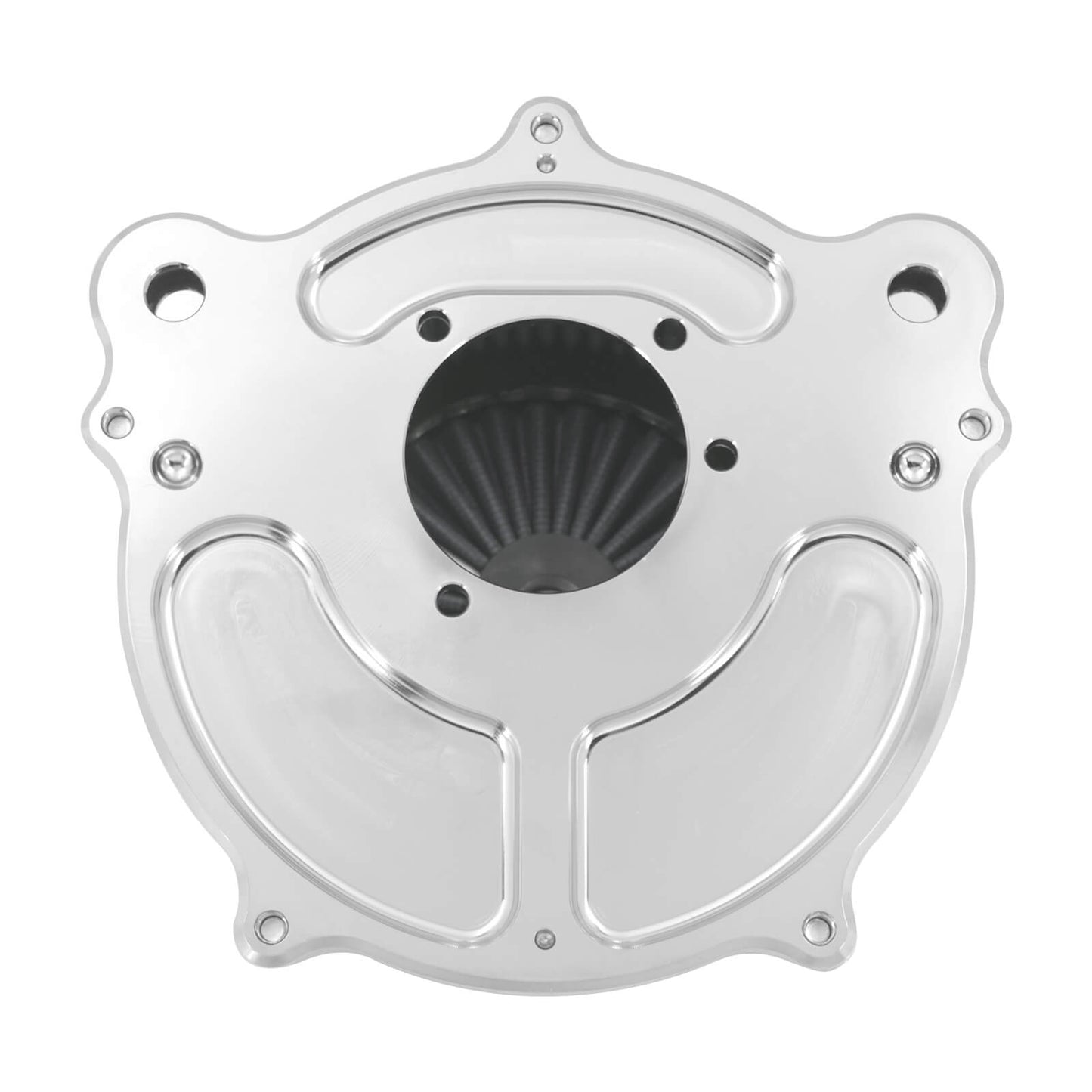 Turbine Air Filter Gray Chrome For Harley Touring '00-'07 Softail '00-'15 Dyna '00-'17 | HCmotorku