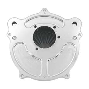 Turbine Air Filter Gray Chrome For Harley Touring '00-'07 Softail '00-'15 Dyna '00-'17 | HCmotorku