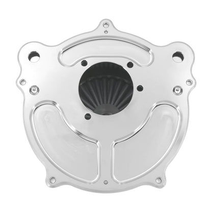 Turbine Air Filter Gray Chrome For Harley Touring '00-'07 Softail '00-'15 Dyna '00-'17 | HCmotorku