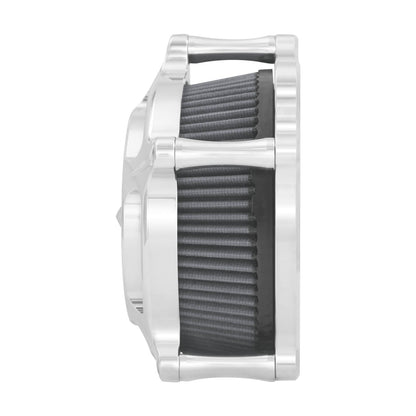 Turbine Air Filter Gray Chrome For Harley Touring '00-'07 Softail '00-'15 Dyna '00-'17 | HCmotorku