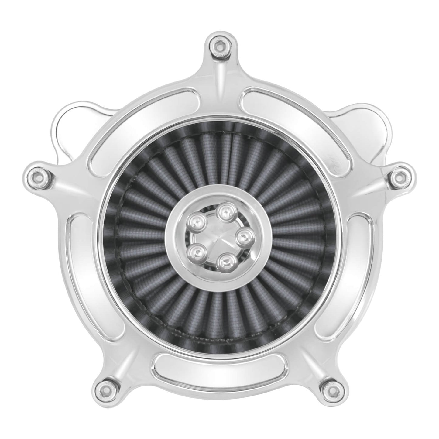 Turbine Air Filter Gray Chrome For Harley Touring '00-'07 Softail '00-'15 Dyna '00-'17 | HCmotorku