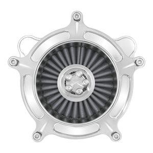 Turbine Air Filter Gray Chrome For Harley Touring '00-'07 Softail '00-'15 Dyna '00-'17 | HCmotorku