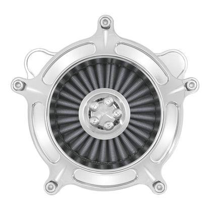 Turbine Air Filter Gray Chrome For Harley Touring '00-'07 Softail '00-'15 Dyna '00-'17 | HCmotorku