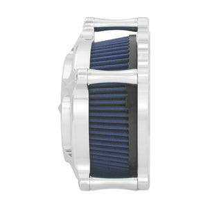 Turbine Air Filter Blue Intake Chrome For Harley Dyna Street Fat Bob 2000-2017 | HCmotorku