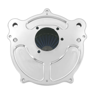 Turbine Air Filter Blue Intake Chrome For Harley Dyna Street Fat Bob 2000-2017 | HCmotorku
