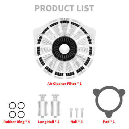 Air Cleaner Grey Filter kits Chrome Fit For Harley M8 Touring Softail 2018-2024 | HCmotorku