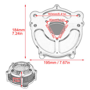 Clarity Air Cleaner Gray Intake Filter Chrome Fit For Harley Touring Trike 2008 | HCmotorku