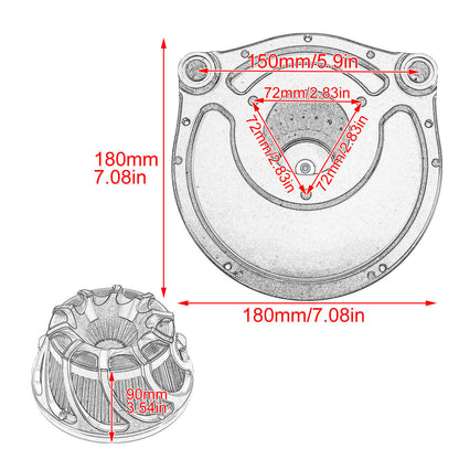 Spin Cut Air Cleaner Intake Fit for Harley Dyna Softail Touring Trike | HCmotorku