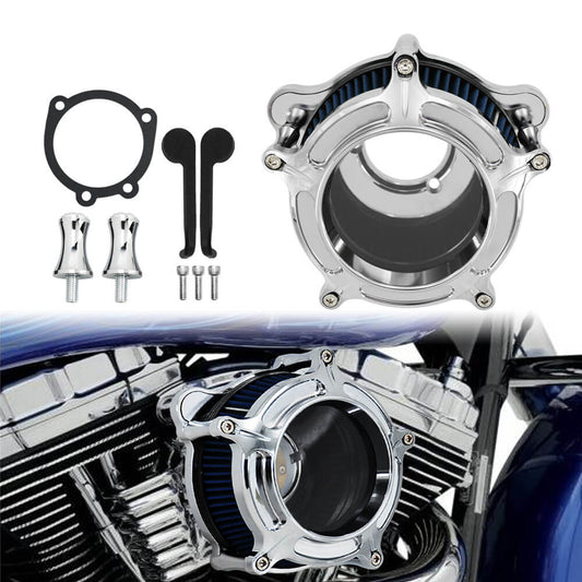 CNC Air Filter Blue Intake System Kit Fit Harley Dyna '00-'17 Softail '00-'15 Touring '00-'07 | HCmotorku