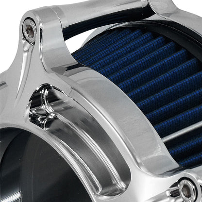 CNC Air Filter Blue Intake System Kit Fit Harley Dyna '00-'17 Softail '00-'15 Touring '00-'07 | HCmotorku